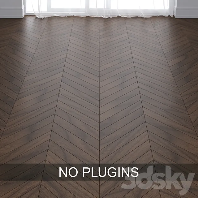 Oak Wood Tiles Parquet Floor Tiles vol. 16 in 3 types 3D Model