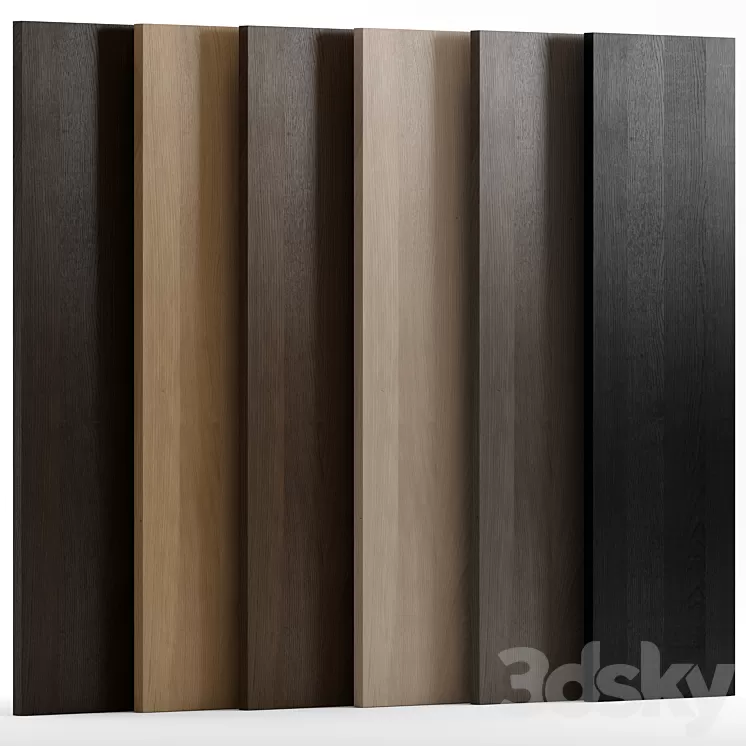 Oak wood with 6 colors 3D Model Free Download