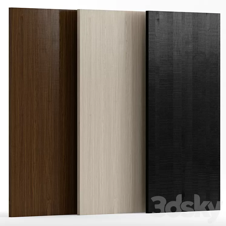 Oak_Rough wood with 3 materials 3D Model