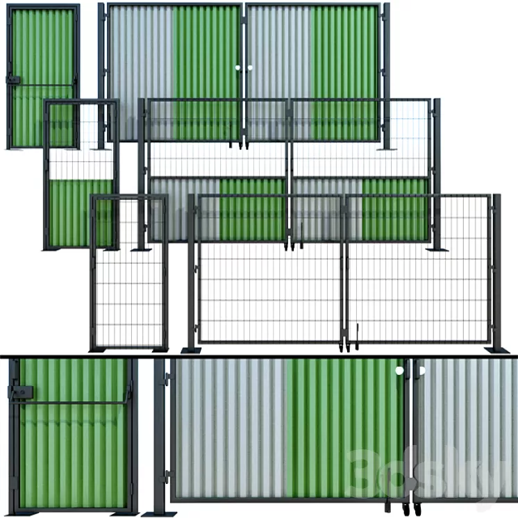 Oar gate gate for building a site 3D Model Oar gate gate for building a site 3D Model