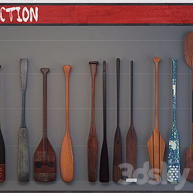Oars Collection 3DModel Oars Collection 3DModel