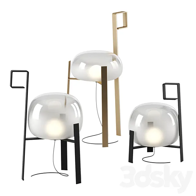 OASI floor lamps by Hind Rabii 3D Model