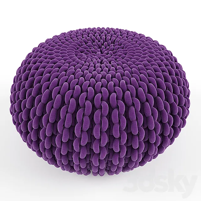 Oasis Knitted Pouf 3D Model Oasis Knitted Pouf 3D Model