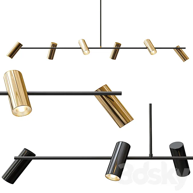 Obie Diner Pendant 6 Light 3D Model