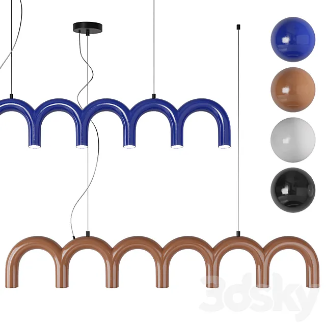 Oblure Arch LED pendant chandelier 3D Model Oblure Arch LED pendant chandelier 3D Model