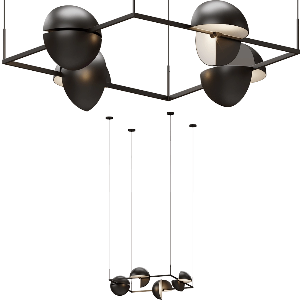 Oblure – Pendant lamp Trapeze Quartette 3D Model