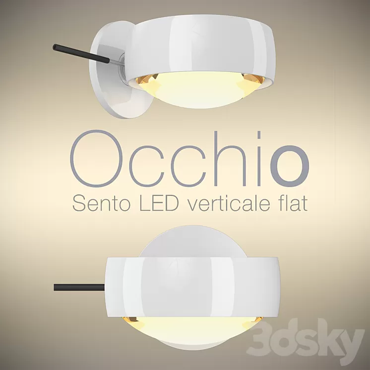 Occhio wall luminaire sento led verticale flat 2014 3D Model Occhio wall luminaire sento led verticale flat 2014 3D Model