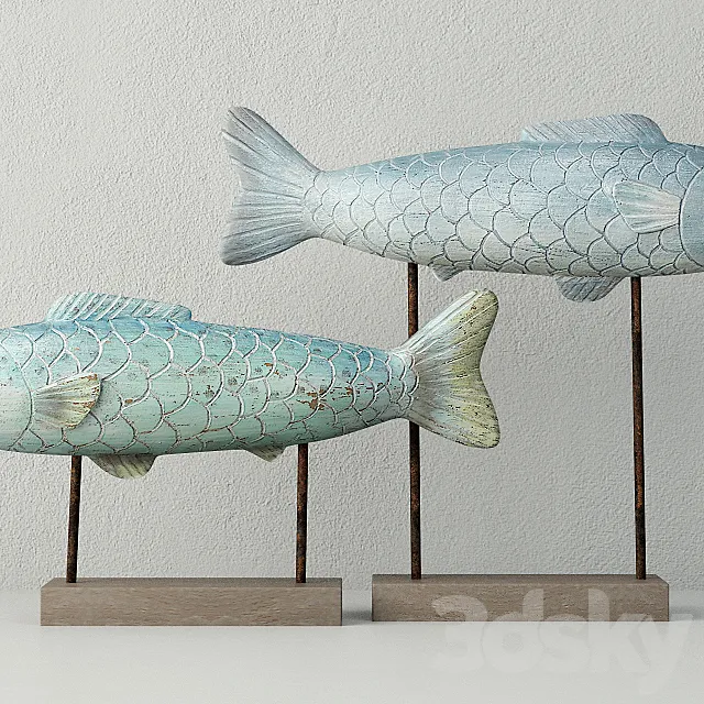 Ocean Fish Figure Set 3D Model Ocean Fish Figure Set 3D Model