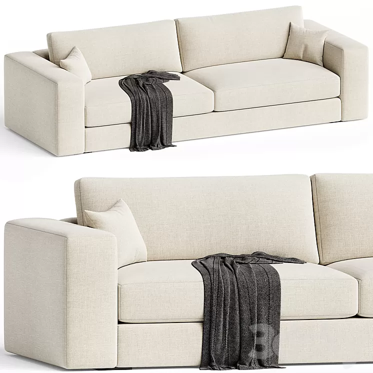 “Oceanside 102″” Wide-Arm Sofa” 3D Model Free Download