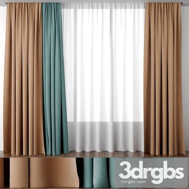 Ocher And Mint Blinds 3D Model Download