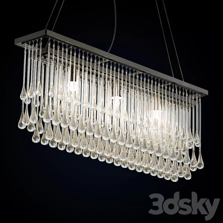 Ocher drizzle chandelier 3D Model Ocher drizzle chandelier 3D Model