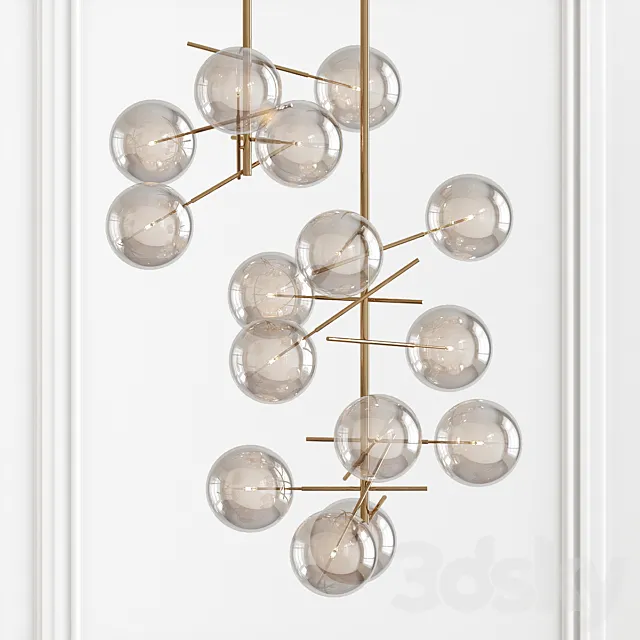 Ochre  at MaisonGallotti & Radice Bolle Pendant Light by Massimo Castagna 3D Model