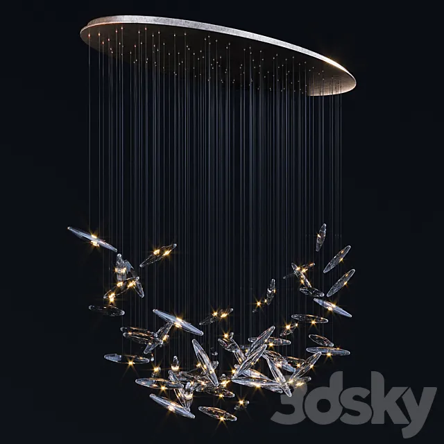 OCHRE MOONLIGHT MURMURATION 64 and 20 drops 3DModel