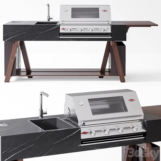 OCQ BBQube Outdoor kitchen 3D Model OCQ BBQube Outdoor kitchen 3D Model