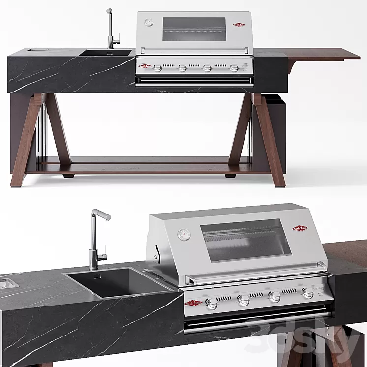 OCQ BBQube Outdoor kitchen 3D Model