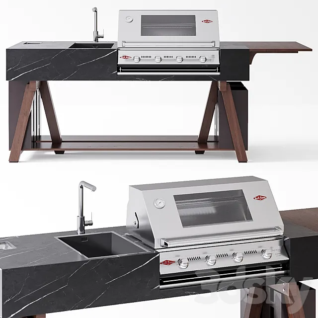 OCQ BBQube Outdoor kitchen 3DModel OCQ BBQube Outdoor kitchen 3DModel