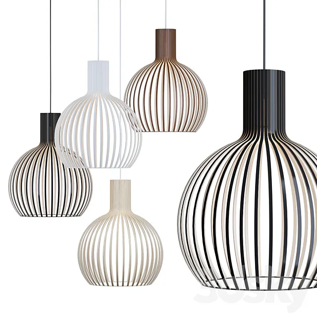 Octo Small 4241 Pendant 3D Model Octo Small 4241 Pendant 3D Model