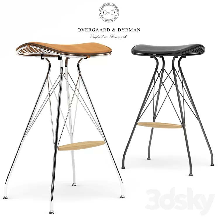 O&D Wire Bar Stool 3D Model