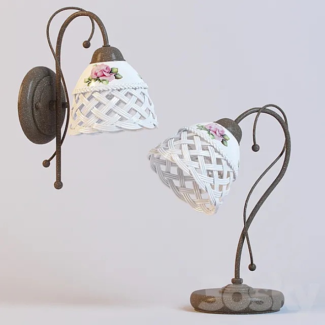 Odeon light 2560 _ 1T and sconces Odeon light 2560 _ 1W 3D Model