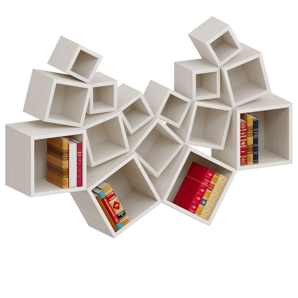 ODINGENIY – Bookshelf Lotos Half 3D Model ODINGENIY – Bookshelf Lotos Half 3D Model