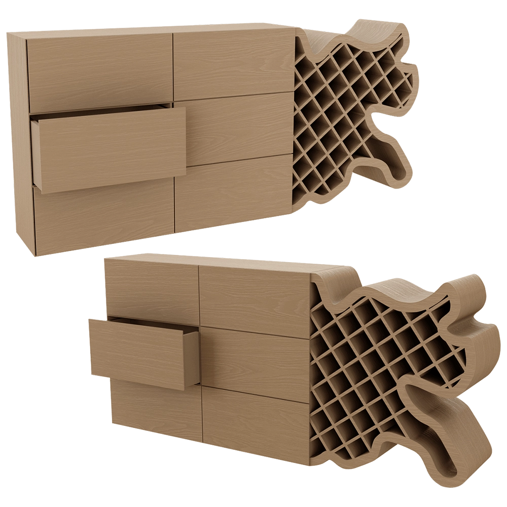 ODINGENIY – Chest of drawers Stump 6 drawers 3D Model