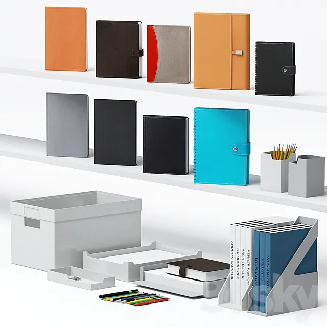 Office accessories 3D Model Office accessories 3D Model