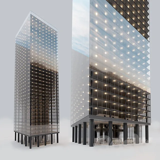 Office building. Skyscraper. 7 3D Model