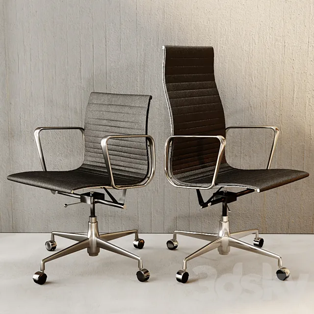 Office chair Eames Ribbed.Charles & Ray Eames 3D Model Office chair Eames Ribbed.Charles & Ray Eames 3D Model