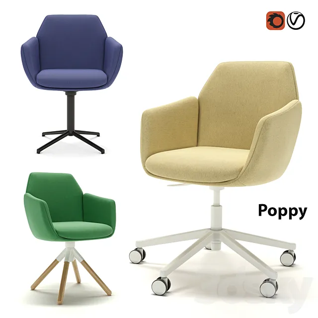 Office chair Haworth Poppy 3DModel