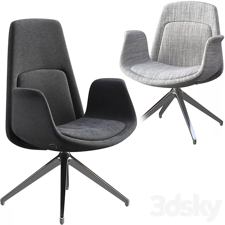 Office chair Milani Nordic 3D Model Office chair Milani Nordic 3D Model