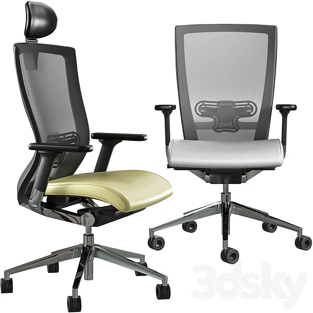 Office chair Milani X-chair 3D Model Office chair Milani X-chair 3D Model