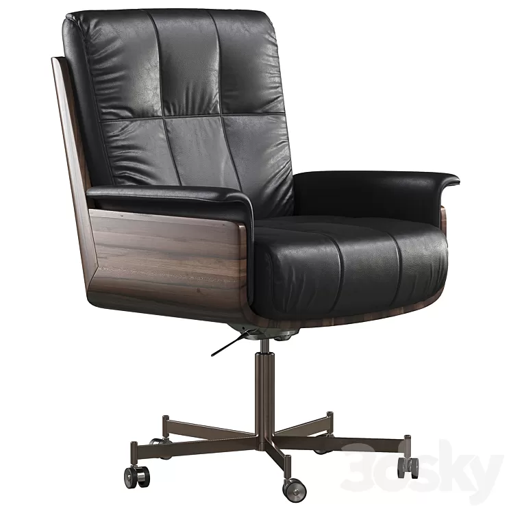 Office chair Minotti Daiki Studio 3D Model
