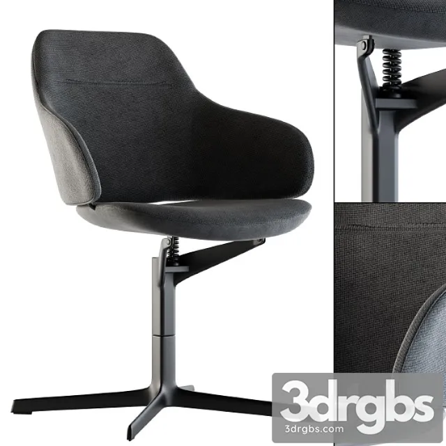 Office chair modern fabric 2 3D Model Download