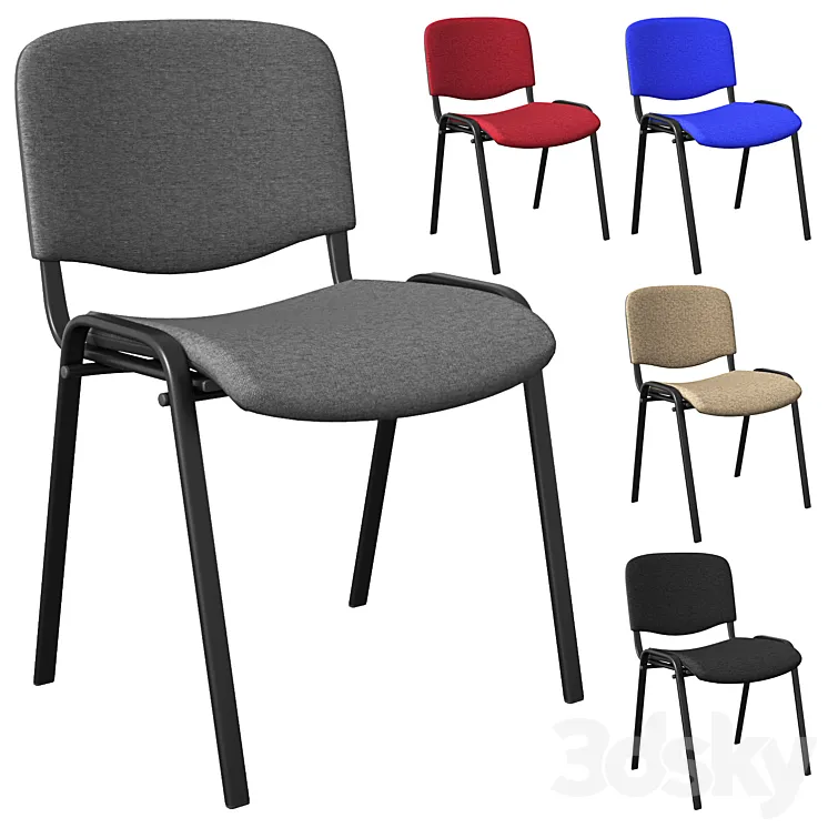 Office Chair Set ISO 3D Model Free Download