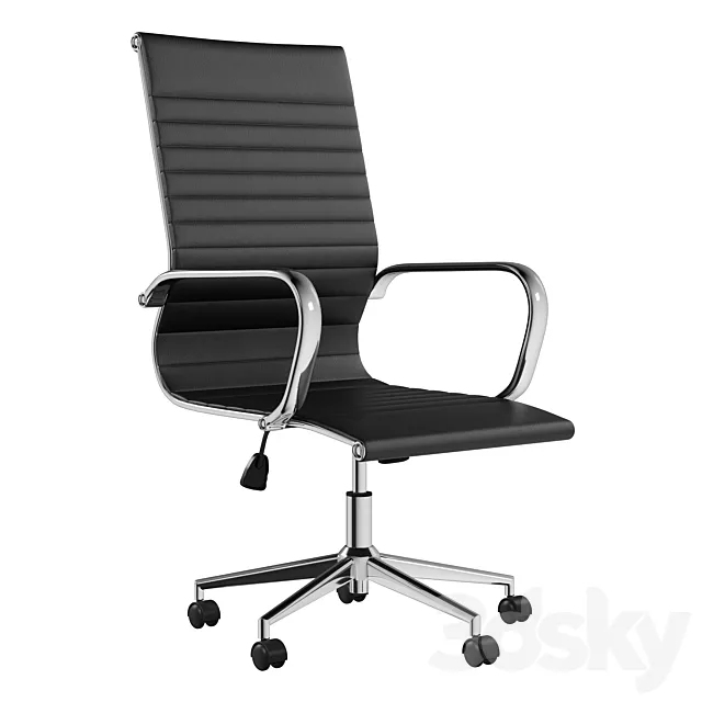 Office chair Seville High Black 3D Model Office chair Seville High Black 3D Model
