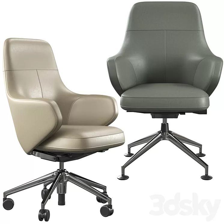 Office chair Vitra Grand Lowback 3D Model Free Download