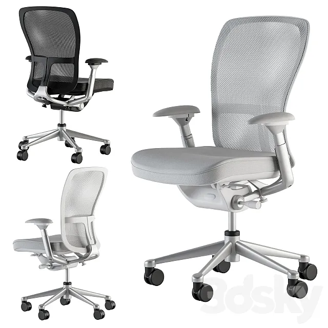 Office Chair Zody Black and White 3DModel Office Chair Zody Black and White 3DModel