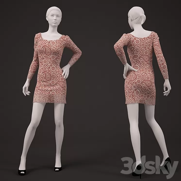 Office dress 3D Model Office dress 3D Model