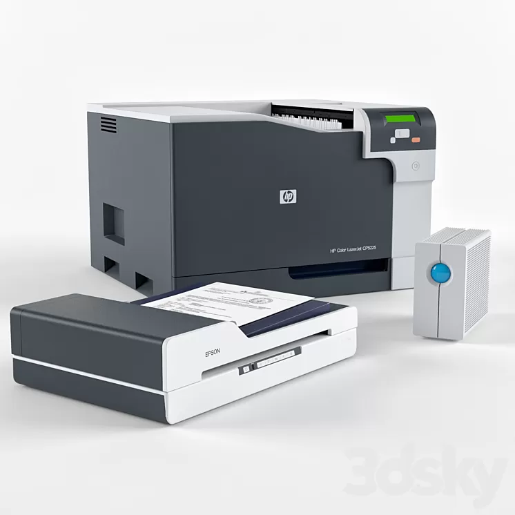 Office equipment 3D Model