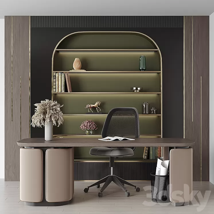 Office furniture 3D Model Free Download