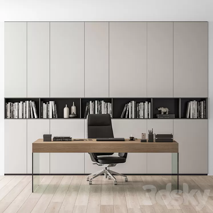 Office Furniture Boss Desk – Manager Set Table 40 3D Model