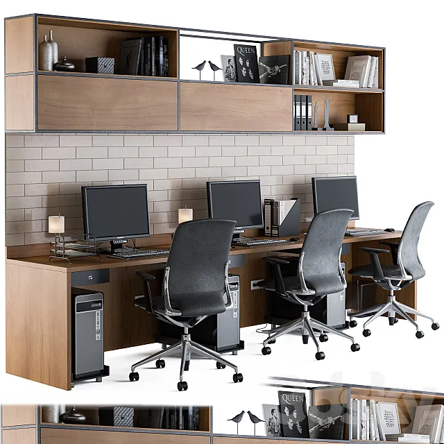 Office Furniture – employee Set 05 3DModel