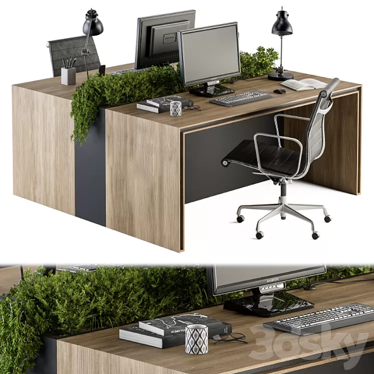 Office Furniture – employee Set 17 3D Model Office Furniture – employee Set 17 3D Model