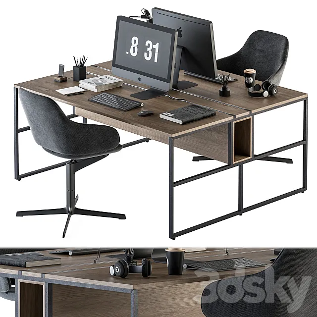 Office Furniture – employee Set 26 3D Model Office Furniture – employee Set 26 3D Model