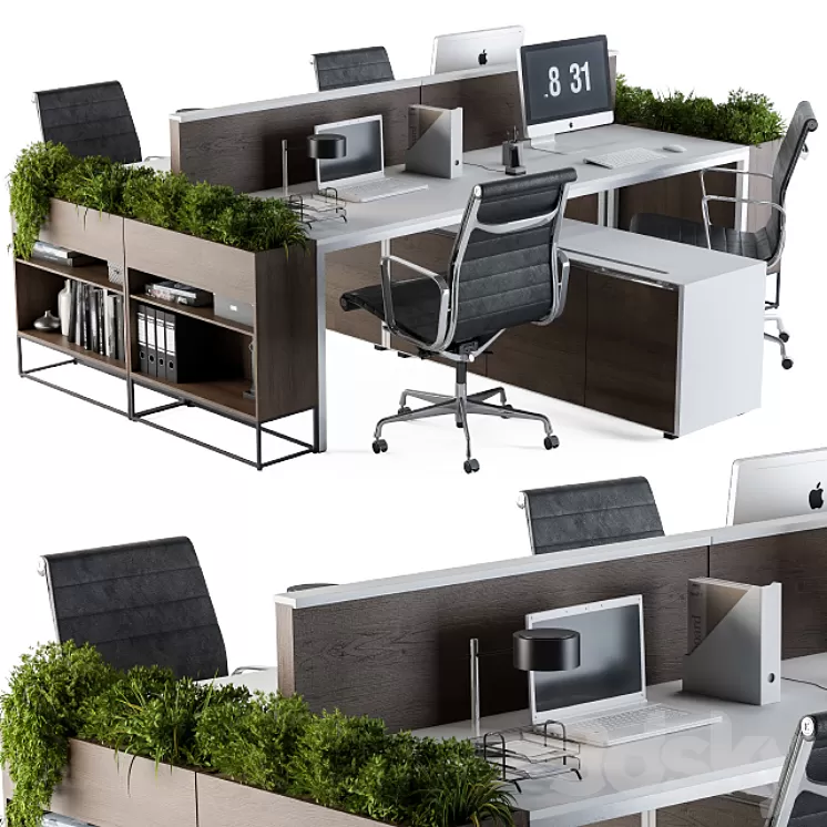 Office Furniture Flower Box 03 3D Model