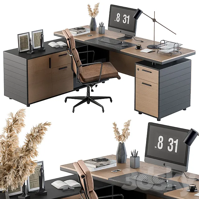Office Furniture – Manager Set 06 3DModel