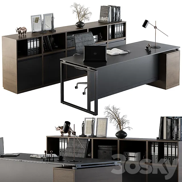 Office Furniture – Manager Set 07 3DModel