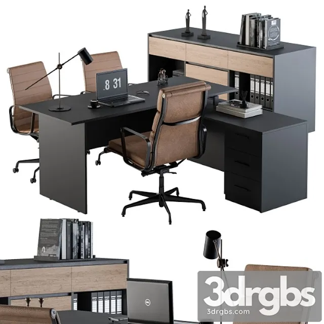 Office furniture – manager set 13 2 3D Model Download