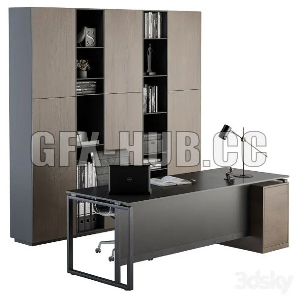 Office Furniture Manager Set 21 3D Model