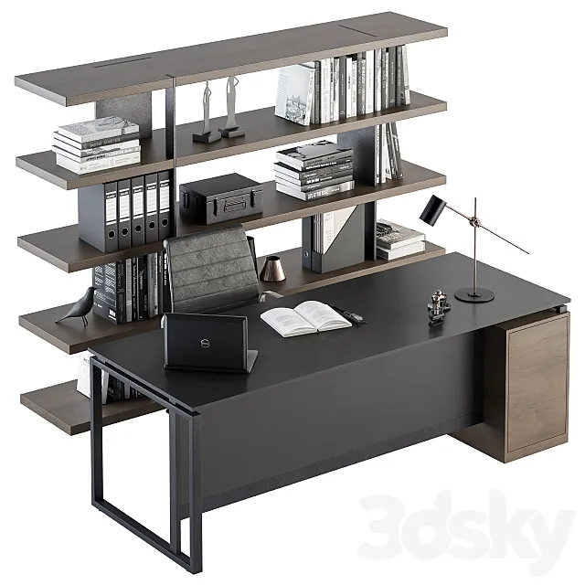 Office Furniture – Manager Set 22 3D Model
